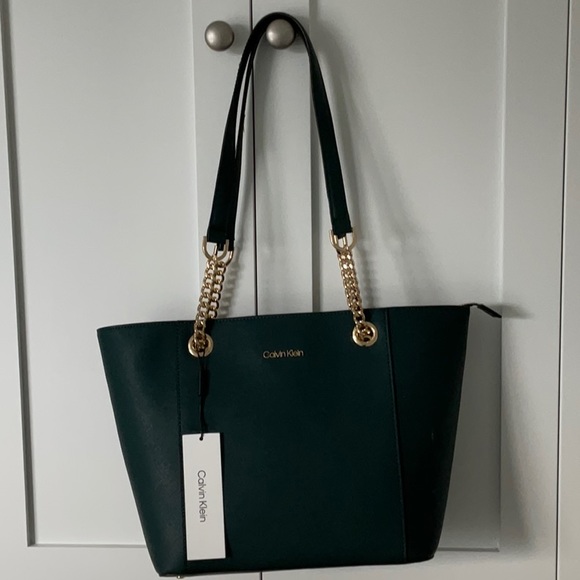 Calvin Klein Hayden Staffano Leather Tote